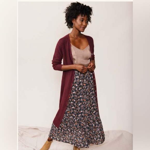 ABLE black floral Catherine flounce skirt XXL - Picture 3 of 4